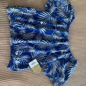 NWT Summer Hawaiian cropped blouse top size youth xl/16